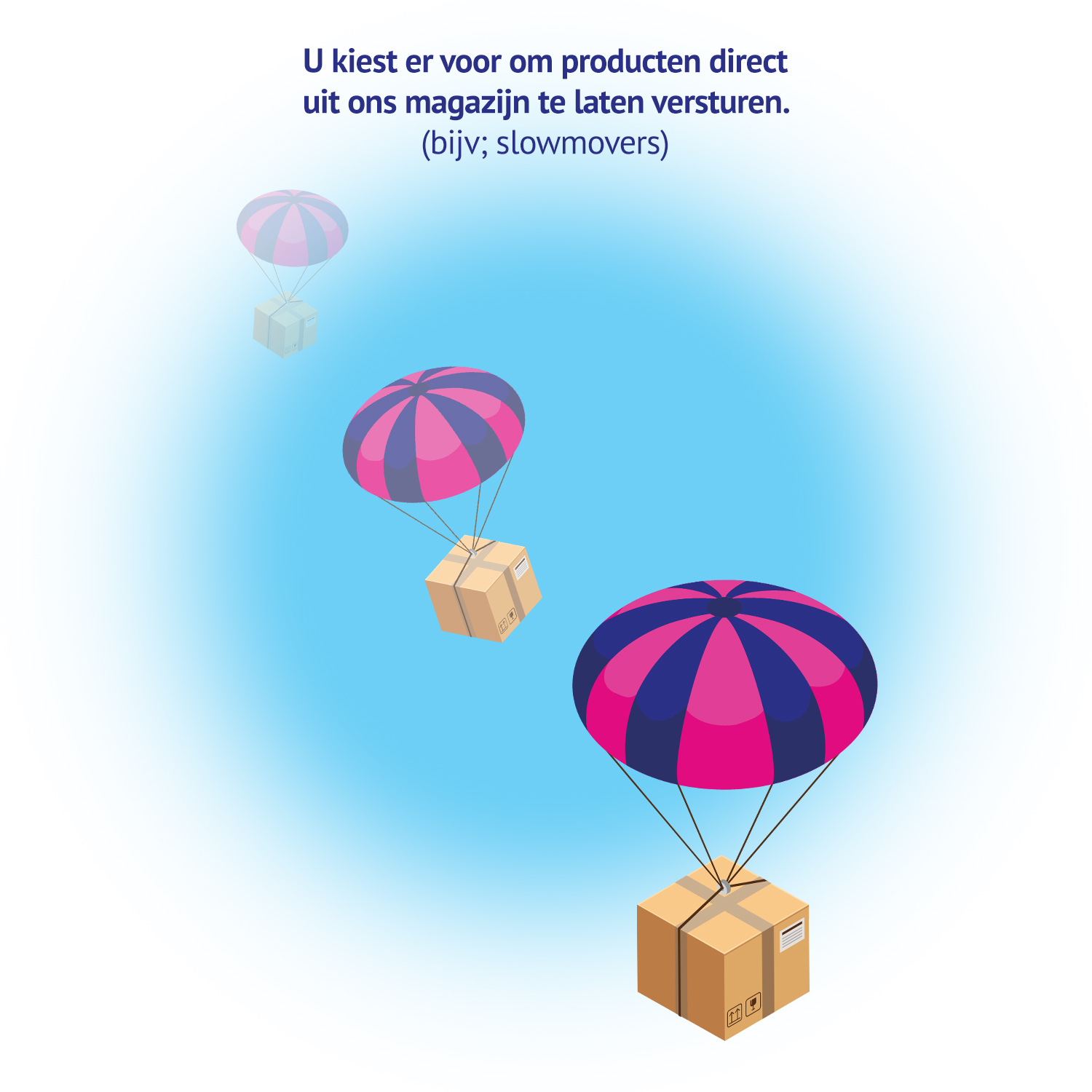 Diagram voor Dropshipment bij Inktweb.nl Groothandel
